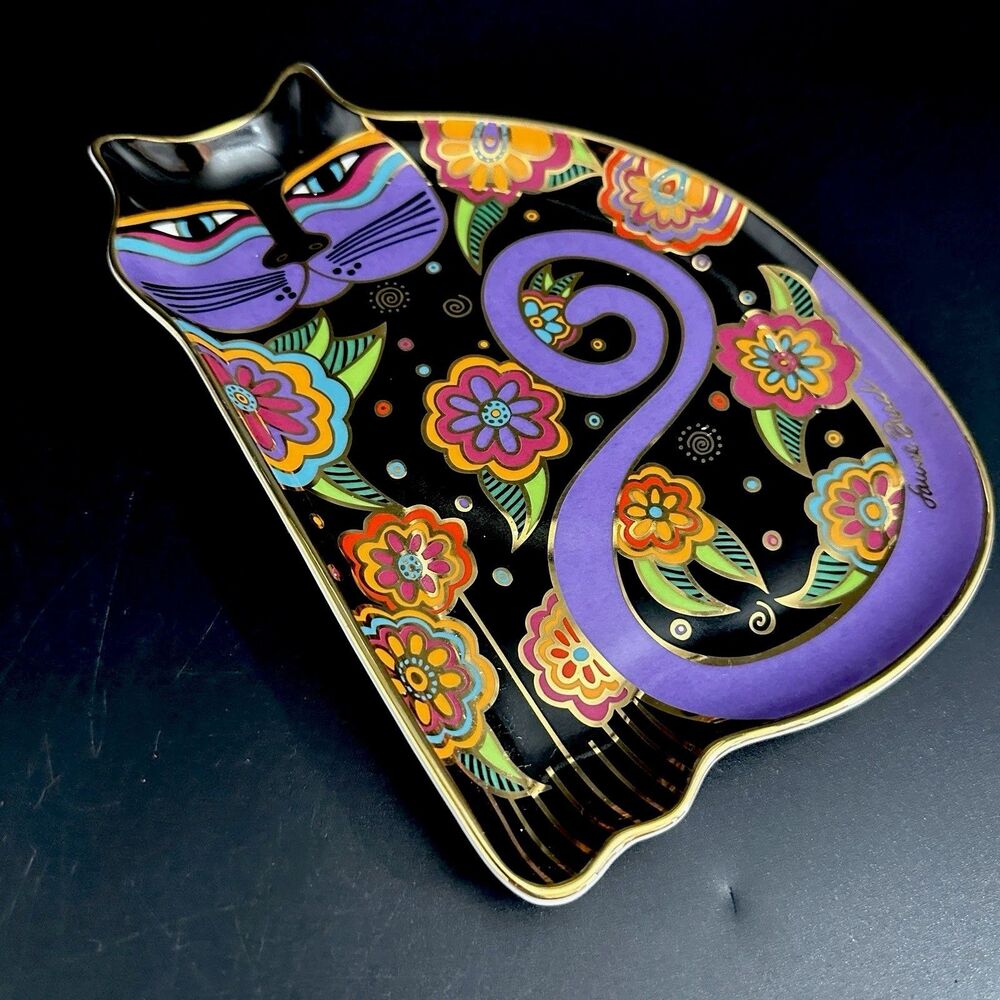 Laurel Burch Feline Fantasy Royal Doulton Cat Plate Franklin Mint 1995 8” Decor - Picture 3 of 16